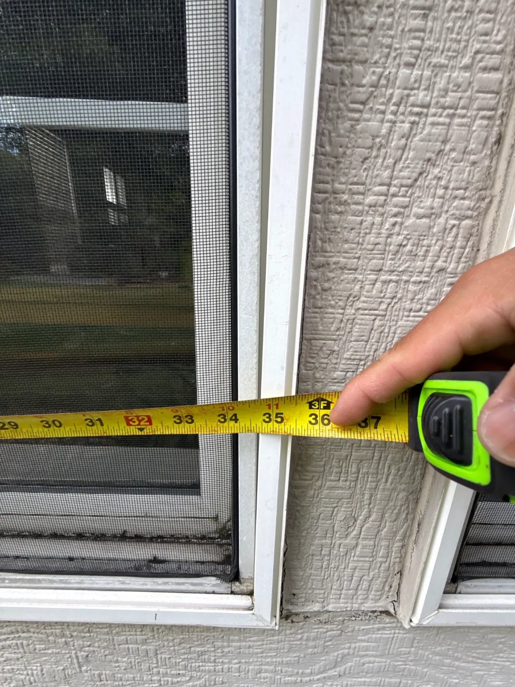 Frame and seal detail on a Fortville window job